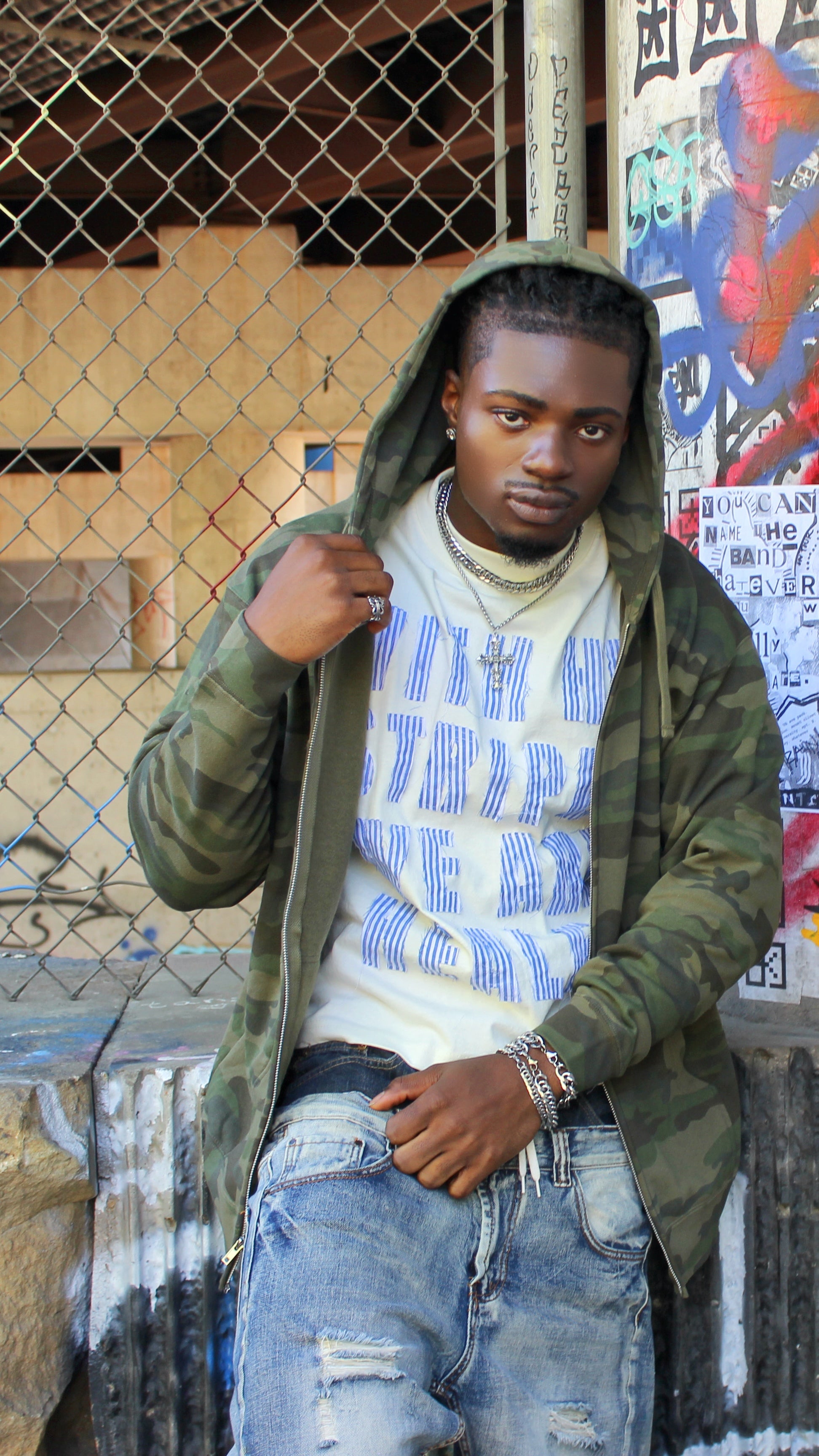 Zip Up Camo Hoodie