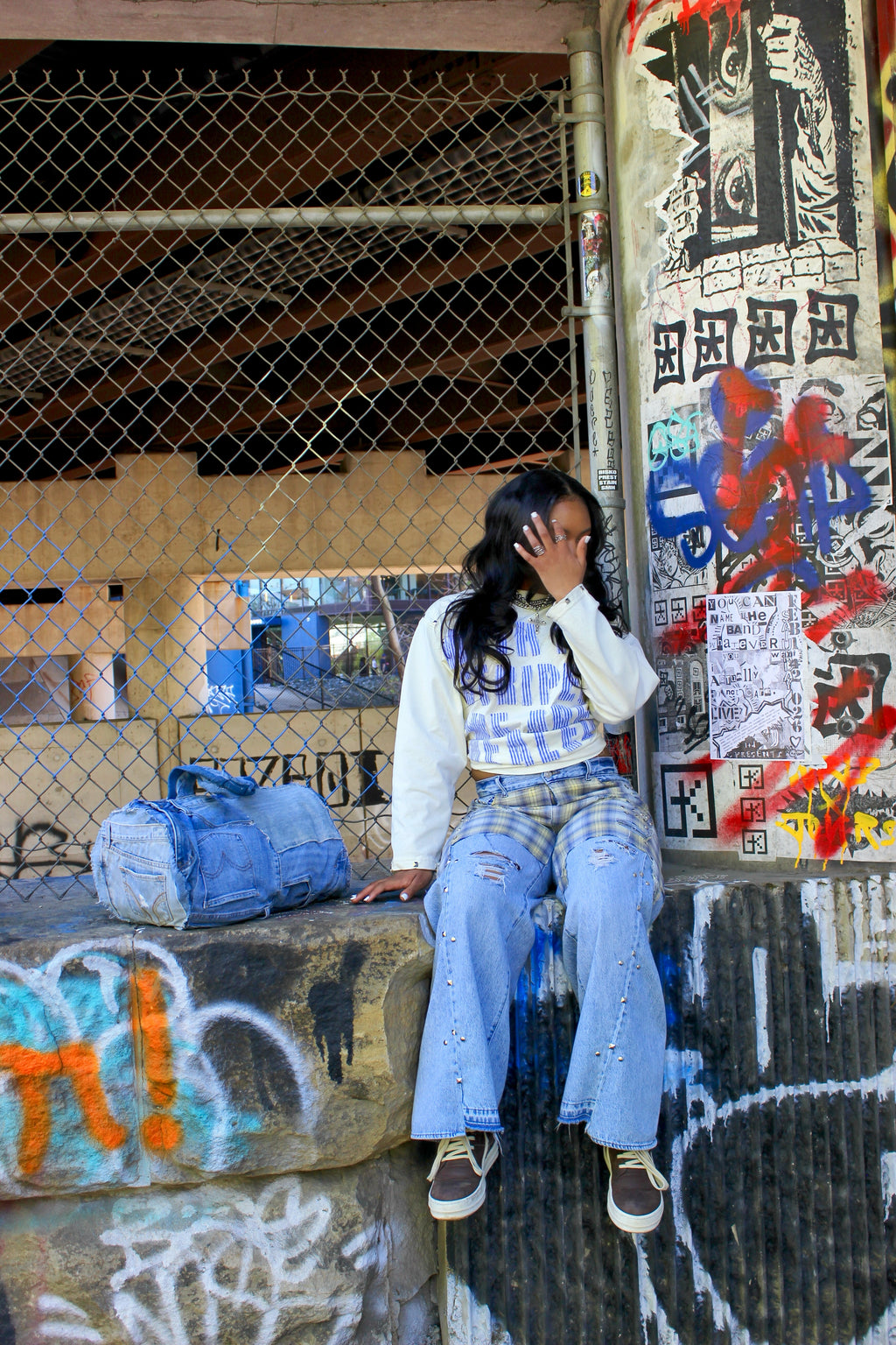 Denim Frenzy Duffle